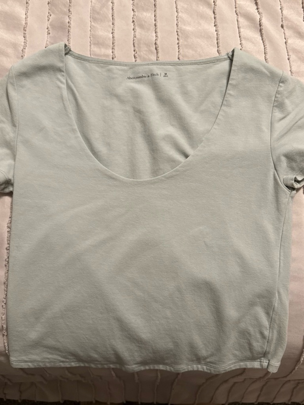 Abercrombie & Fitch Scoop Neck Tee in Light Mint